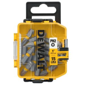 Set 15 Puntas Phillips 1 N°2 Dewalt Maxfit Dwa1ph2mf15