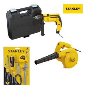 Kit Taladro Percutor Stanley SDH700K + Sopladora + Herramien